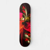 Rood Groen Bloemen Modern Abstract Kunstpatroon #0 Persoonlijk Skateboard (Voorkant)