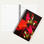 Rood Groen Bloemen Modern Abstract Kunstpatroon #0 Planner (Display)