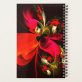 Rood Groen Bloemen Modern Abstract Kunstpatroon #0 Planner (Achterkant)