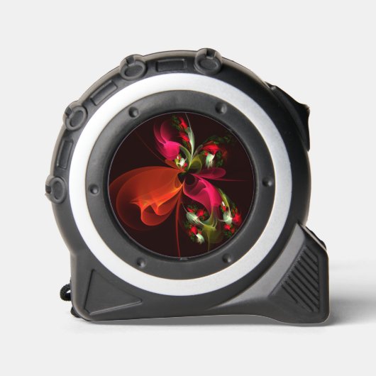 Rood Groen Bloemen Modern Abstract Kunstpatroon #0 Rolmaat (Voorkant)