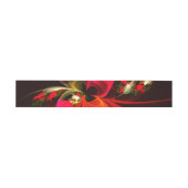 Rood Groen Bloemen Modern Abstract Kunstpatroon #0 Uitnodigingen Wikkel (Vlak)
