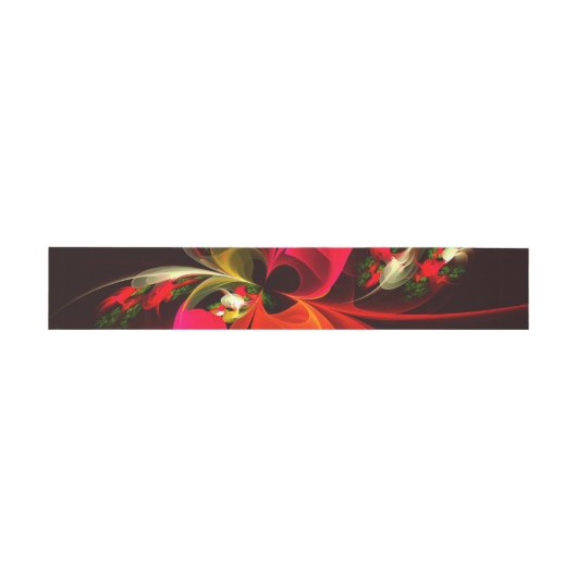 Rood Groen Bloemen Modern Abstract Kunstpatroon #0 Uitnodigingen Wikkel (Vlak)