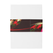Rood Groen Bloemen Modern Abstract Kunstpatroon #0 Uitnodigingen Wikkel (Achterkant Voorbeeld)