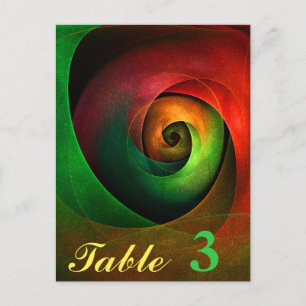 Rood Groen Bloemen Modern Abstract Kunstpatroon #2 Briefkaart