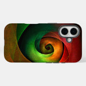 Rood Groen Bloemen Modern Abstract Kunstpatroon #2 Case-Mate iPhone Case (Achterkant (horizontaal))