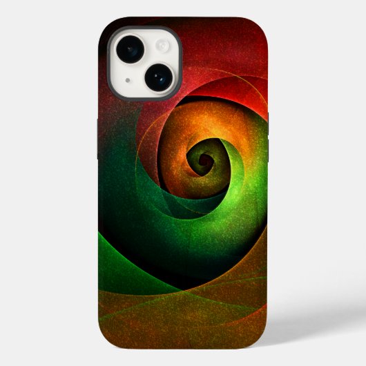 Rood Groen Bloemen Modern Abstract Kunstpatroon #2 Case-Mate iPhone Case (Achterkant)