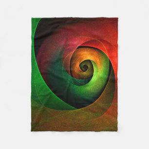 Rood Groen Bloemen Modern Abstract Kunstpatroon #2 Fleece Deken
