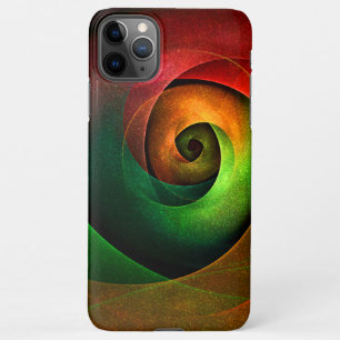 Rood Groen Bloemen Modern Abstract Kunstpatroon #2 iPhone 11Pro Max Hoesje