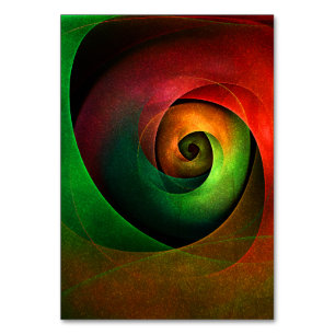 Rood Groen Bloemen Modern Abstract Kunstpatroon #2 Kaart