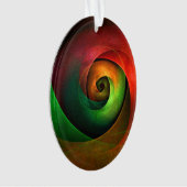 Rood Groen Bloemen Modern Abstract Kunstpatroon #2 Ornament (voorkant)