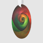 Rood Groen Bloemen Modern Abstract Kunstpatroon #2 Ornament (voorkant)