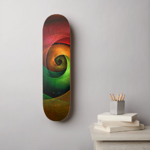 Rood Groen Bloemen Modern Abstract Kunstpatroon #2 Persoonlijk Skateboard