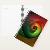 Rood Groen Bloemen Modern Abstract Kunstpatroon #2 Planner (Display)