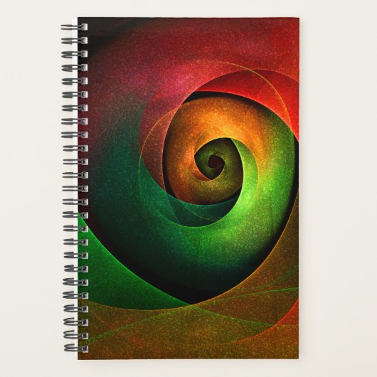 Rood Groen Bloemen Modern Abstract Kunstpatroon #2 Planner (Voorkant)