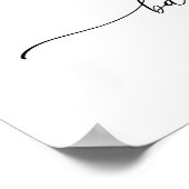 Rood groen Bloemen Winter Baby shower Welkom Poster (Hoek)