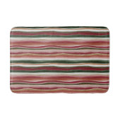 Rood Groen Blush Wit Goud Strepen Badmat (Voorkant)