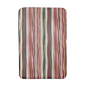 Rood Groen Blush Wit Goud Strepen Badmat (Voorkant Verticaal)