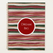 Rood Groen Blush Wit Goud Strepen Planner (Voorkant)