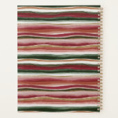 Rood Groen Blush Wit Goud Strepen Planner (Achterkant)