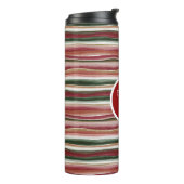 Rood Groen Blush Wit Goud Strepen Thermosbeker (Gedraaid links)