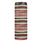 Rood Groen Blush Wit Goud Strepen Thermosbeker (Achterkant)