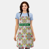 Rood Groen BOHO Patroon Schort (Gedragen)