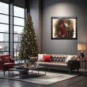 Rood & Groen Botanisch Zwart Bosland Zwart Kerstma Poster