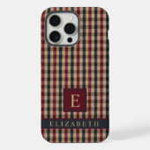 Rood Groen Bruin Geruit Patroon iPhone Hoesje (Achterkant)