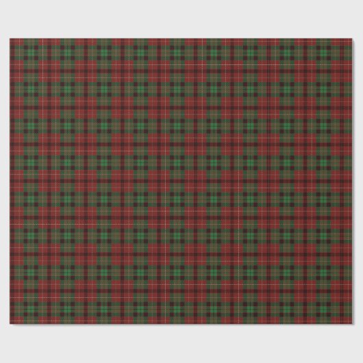 Rood groen bruin tartan naadloos patroon cadeaupapier (Vlak)