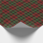 Rood groen bruin tartan naadloos patroon cadeaupapier (Hoek)
