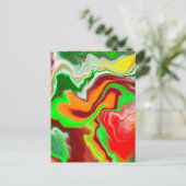 Rood, groen, bruinkoolkleurig, lichtvochtig briefkaart (Staand voorkant)