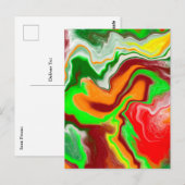 Rood, groen, bruinkoolkleurig, lichtvochtig briefkaart (Voorkant / Achterkant)