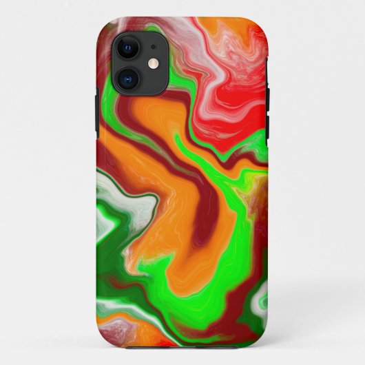 Rood, groen, bruinkoolkleurig, lichtvochtig Case-Mate iPhone case (Achterkant)
