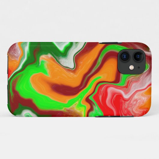 Rood, groen, bruinkoolkleurig, lichtvochtig Case-Mate iPhone case (Achterkant (horizontaal))