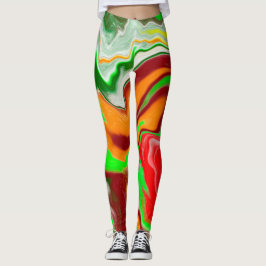 Rood, groen, bruinkoolkleurig, lichtvochtig leggings