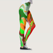 Rood, groen, bruinkoolkleurig, lichtvochtig leggings (Rechts)