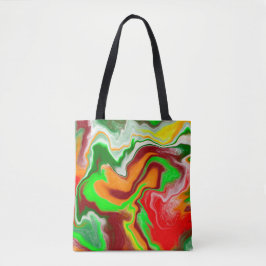 Rood, groen, bruinkoolkleurig, lichtvochtig tote bag