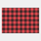 Rood Groen Buffel Check Kerstboom Inpakpapier Vel (Voorkant 2)