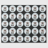 Rood & Groen Buffel Plaid Patroon Vrolijk Kerstfee Cadeaupapier (Vlak)