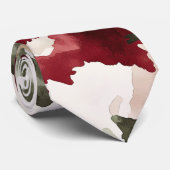 Rood Groen Crème Camo Stropdas (Opgerold)