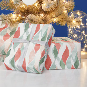 Rood Groen Crème Mint Wit Kerstmis Cadeaupapier