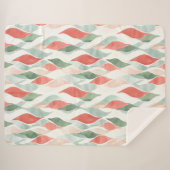 Rood Groen Crème Mint Wit Kerstmis Sherpa Deken (Voorkant (horizontaal))