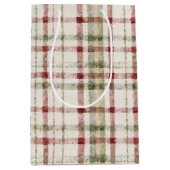 Rood Groen Crème Strepen Medium Cadeauzakje (Voorkant)