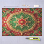 Rood groen decoratief feestelijk tissuepapier (Craft)