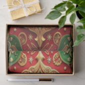 Rood groen decoratief feestelijk tissuepapier (Geschenk)