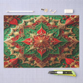 Rood groen decoratief feestweefselpapier tissuepapier (Craft)