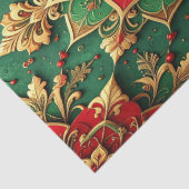 Rood groen decoratief feestweefselpapier tissuepapier (Detail)