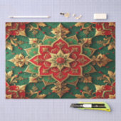 Rood groen decoratief feestweefselpapier tissuepapier (Craft)