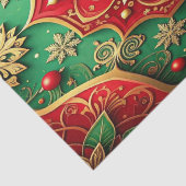 Rood groen decoratief feestweefselpapier tissuepapier (Detail)