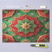 Rood groen decoratief feestweefselpapier tissuepapier (Craft)
